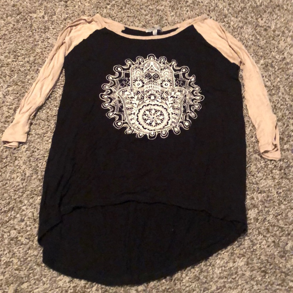 Boho style baseball tee